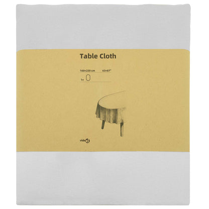 Table Cloth Oval White 160 x 220 cm Polyester