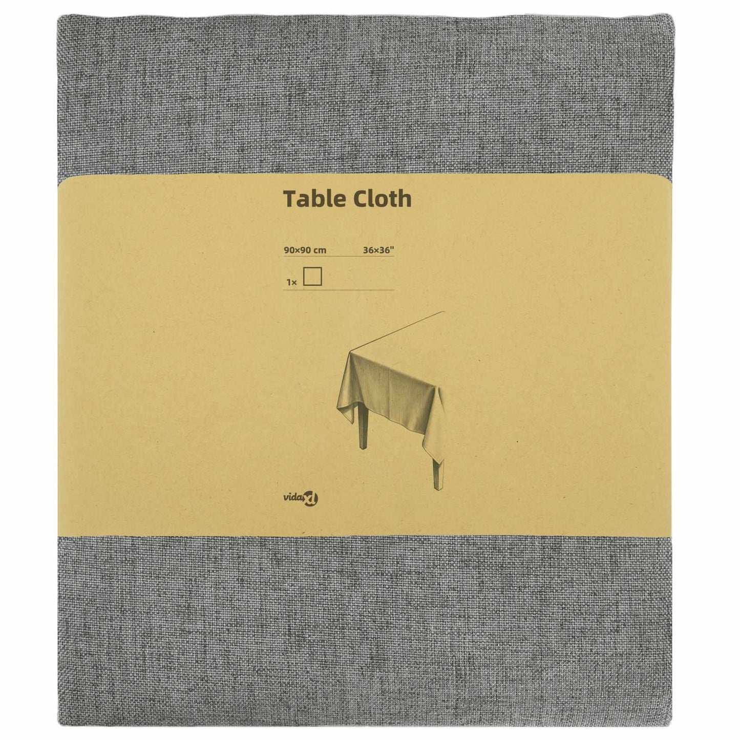 Table Cloth Square Light Grey 90 x 90 cm