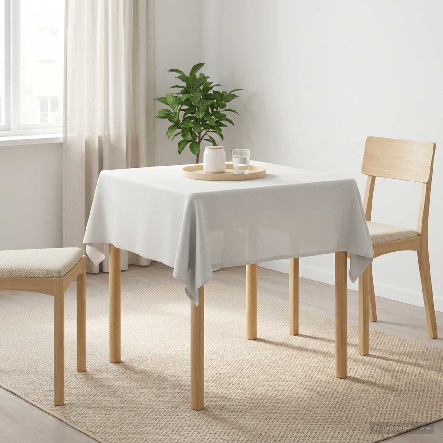 Table Cloth 5 pcs Rectangular White 140 x 140 cm