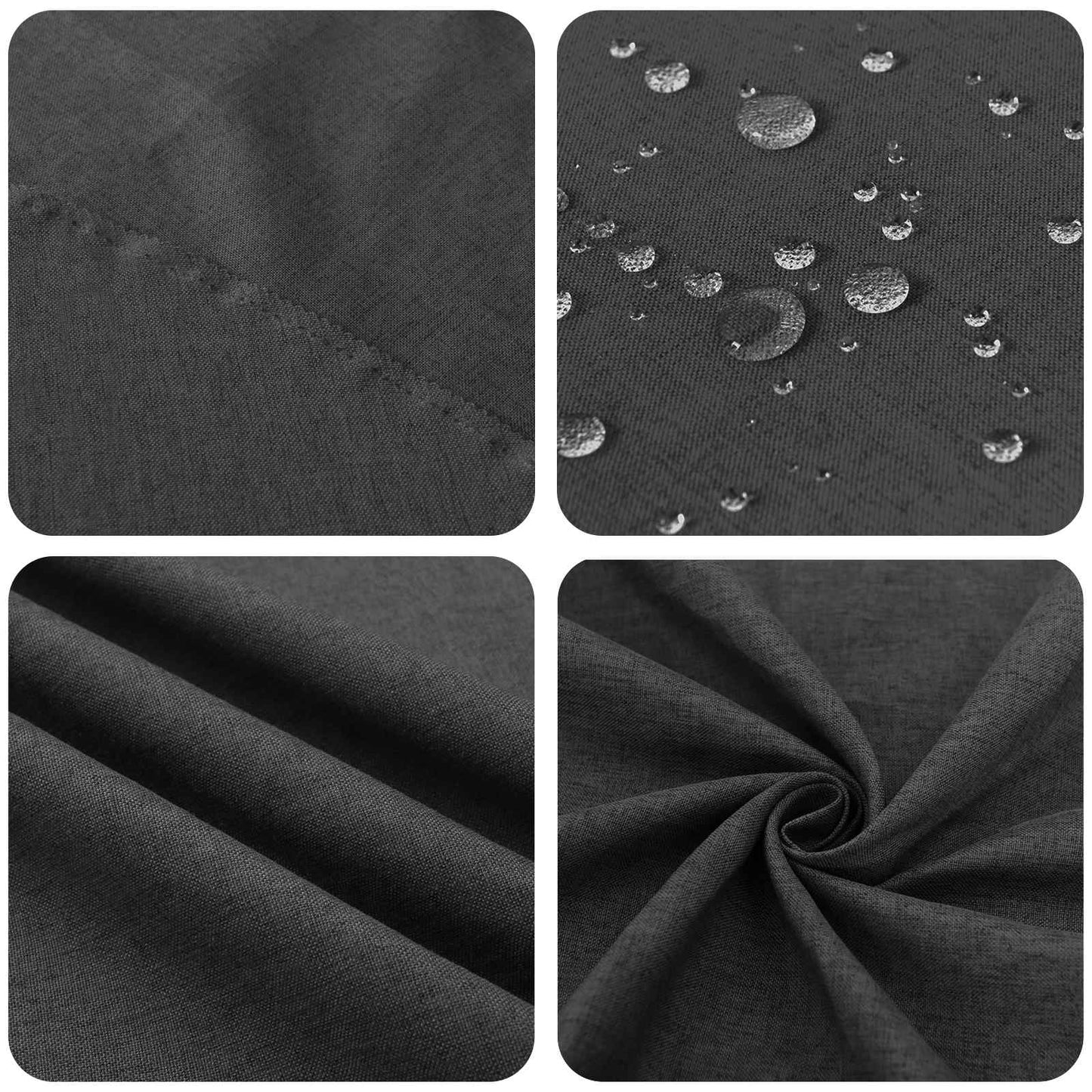 Table Cloth Square Dark Grey 110 x 110 cm