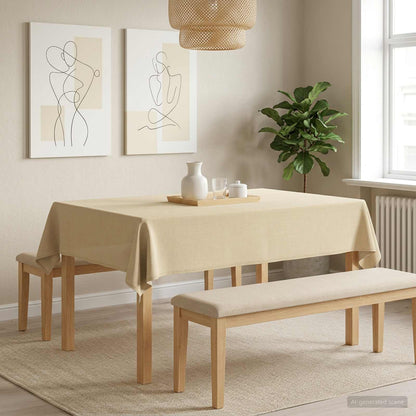 Table Cloth 5 pcs Rectangular Cream White 110 x 140 cm