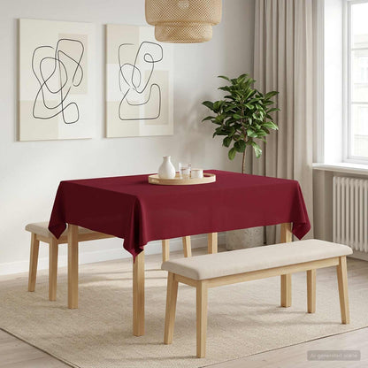 Table Cloth Rectangular Wine Red 140 x 160 cm