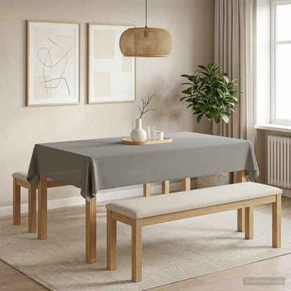 Table Cloth 5 pcs Rectangular Light Grey 140 x 220 cm