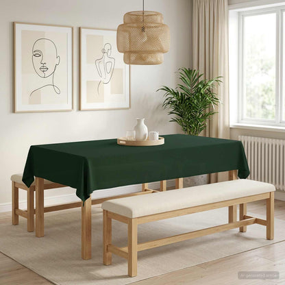 Table Cloth 5 pcs Rectangular Dark Green 110 x 160 cm