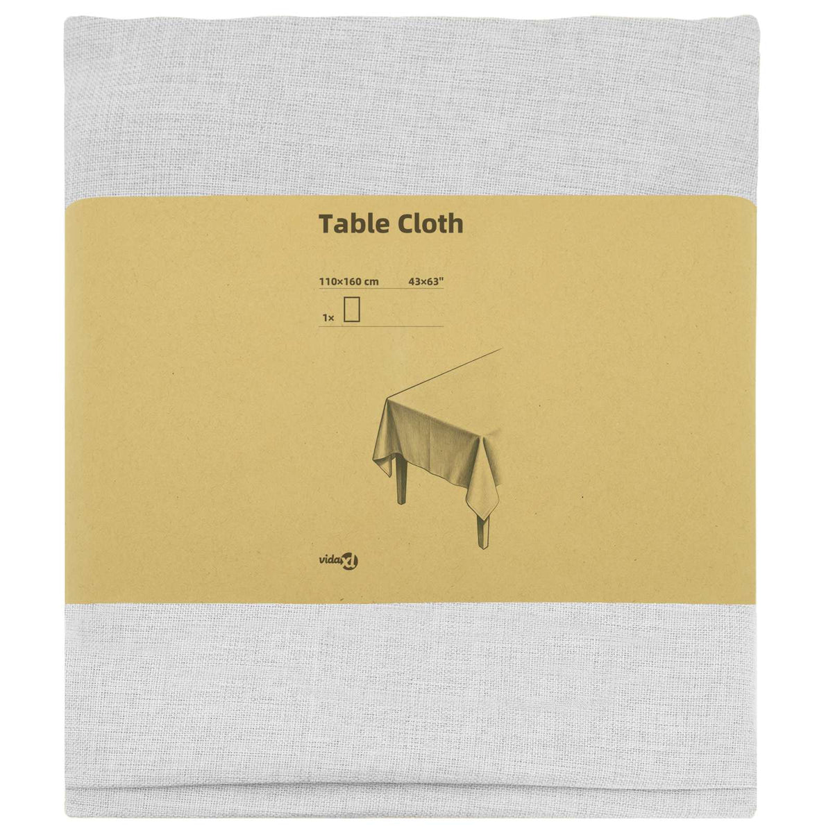 Table Cloth Rectangular White 110 x 160 cm