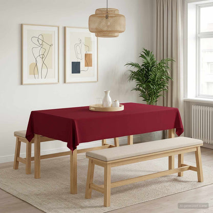 Table Cloth 5 pcs Rectangular Wine Red 140 x 260 cm