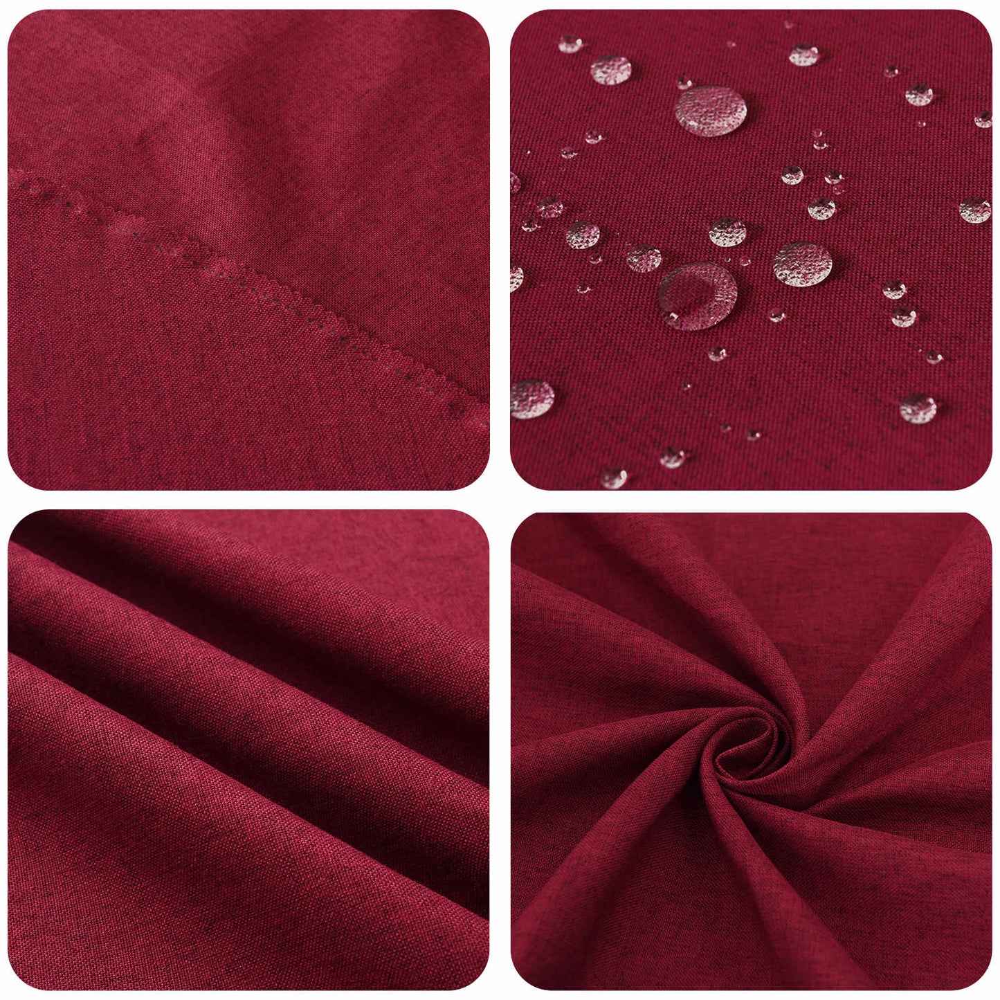 Table Cloth Rectangular Wine Red 140 x 160 cm
