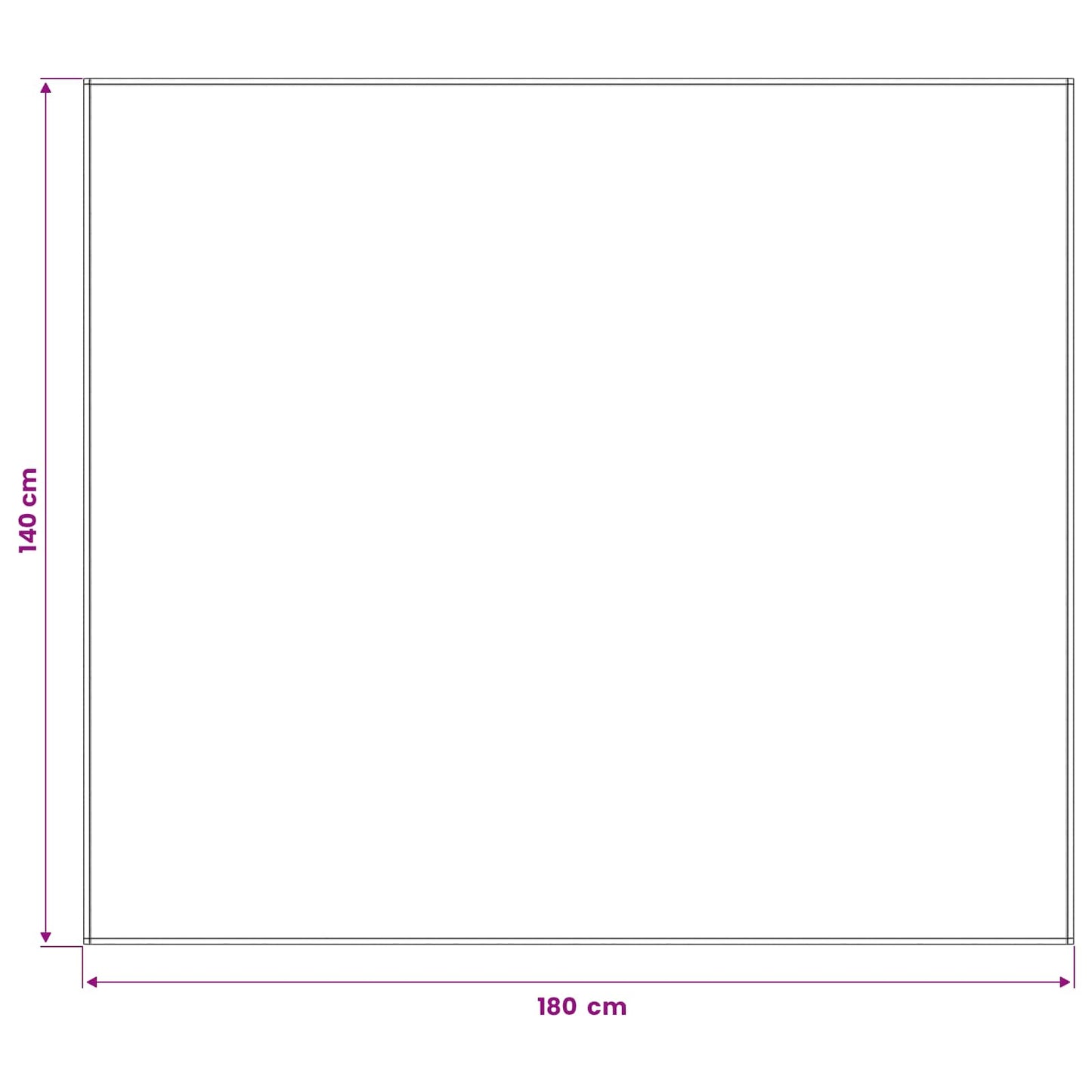 Table Cloth Rectangular Dark Grey 140 x 180 cm