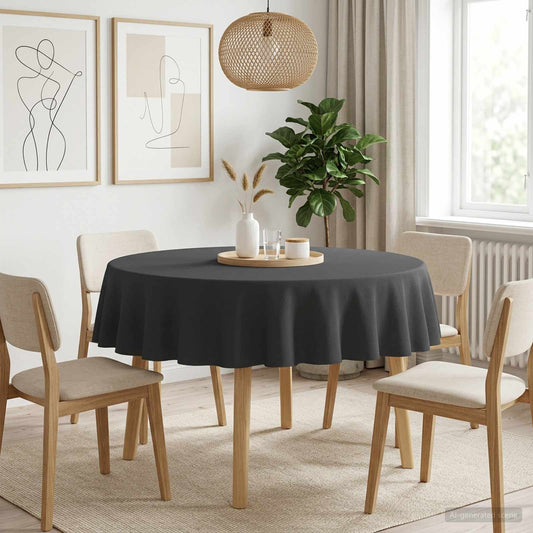 Table Cloth 5 pcs Round Dark Grey Ø 180 cm