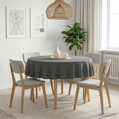 Table Cloth 5 pcs Round Light Grey Ø 140 cm