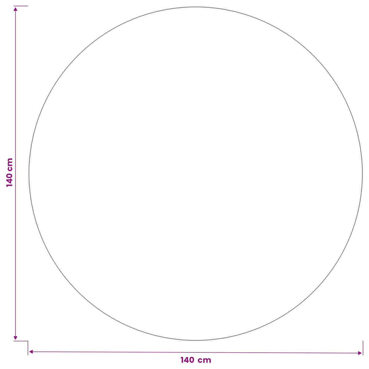 Table Cloth Round Light Grey Ø 140 cm