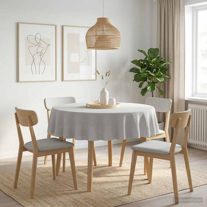 Table Cloth Round White Ø 180 cm