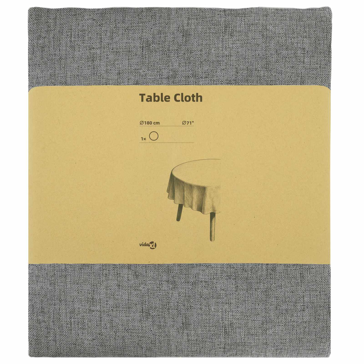 Table Cloth Round Light Grey Ø 180 cm