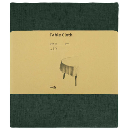 Table Cloth Round Dark Green Ø 180 cm