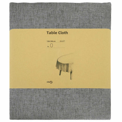 Table Cloth Oval Light Grey 130 x 180 cm