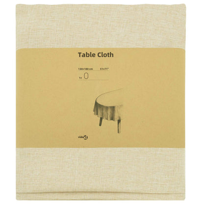 Table Cloth Oval Cream White 130 x 180 cm