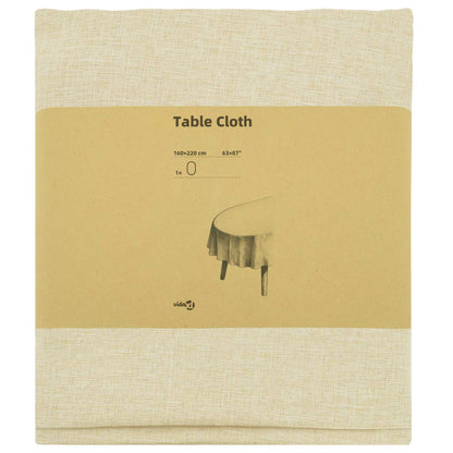 Table Cloth Oval Cream White 160 x 220 cm