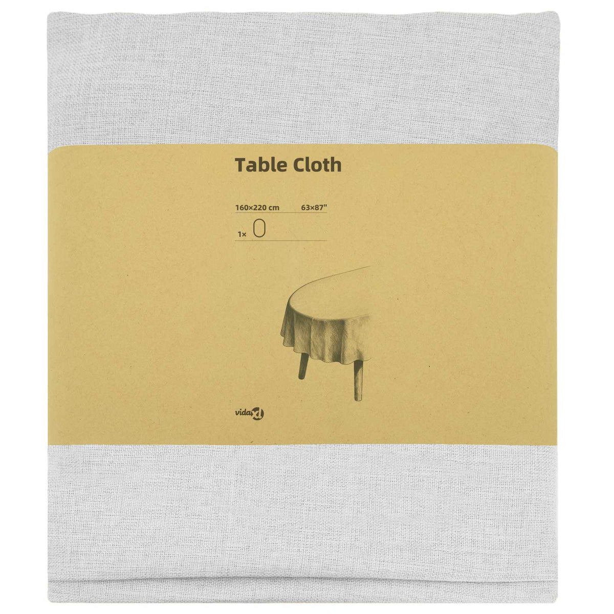 Table Cloth Oval White 160 x 220 cm