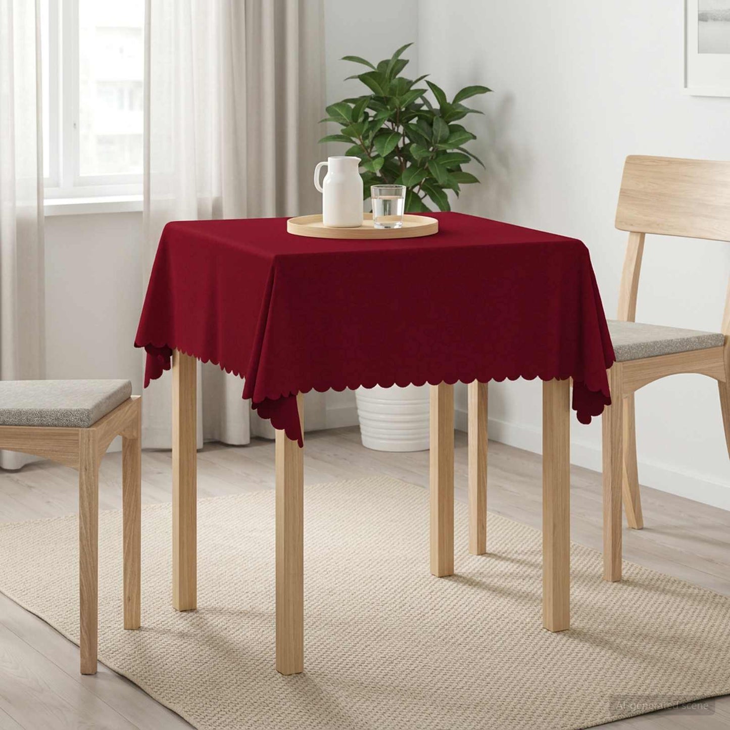 Table Cloth 5 pcs Square Wine Red 110 x 110 cm