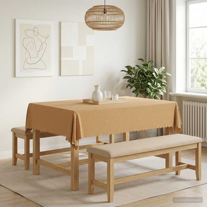 Table Cloth 5 pcs Rectangular Beige 110 x 140 cm