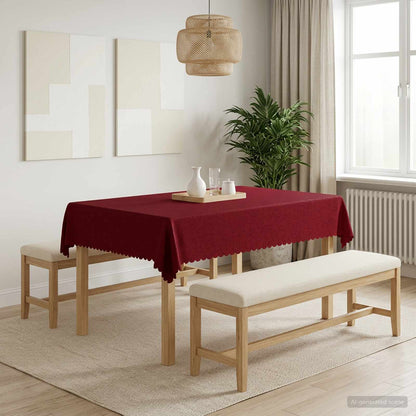 Table Cloth Rectangular Wine Red 140 x 180 cm
