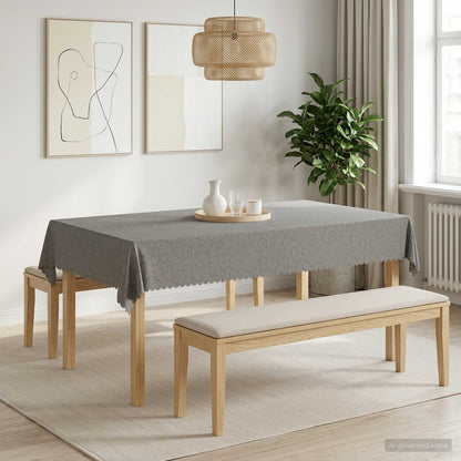 Table Cloth 5 pcs Rectangular Light Grey 140 x 220 cm