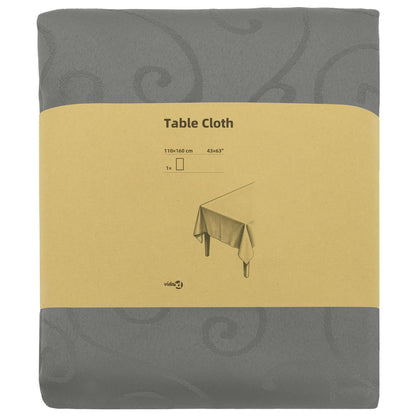 Table Cloth Rectangular Light Grey 110 x 160 cm
