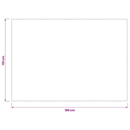 Table Cloth Rectangular Light Grey 110 x 180 cm