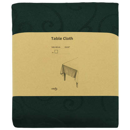 Table Cloth Rectangular Dark Green 140 x 140 cm