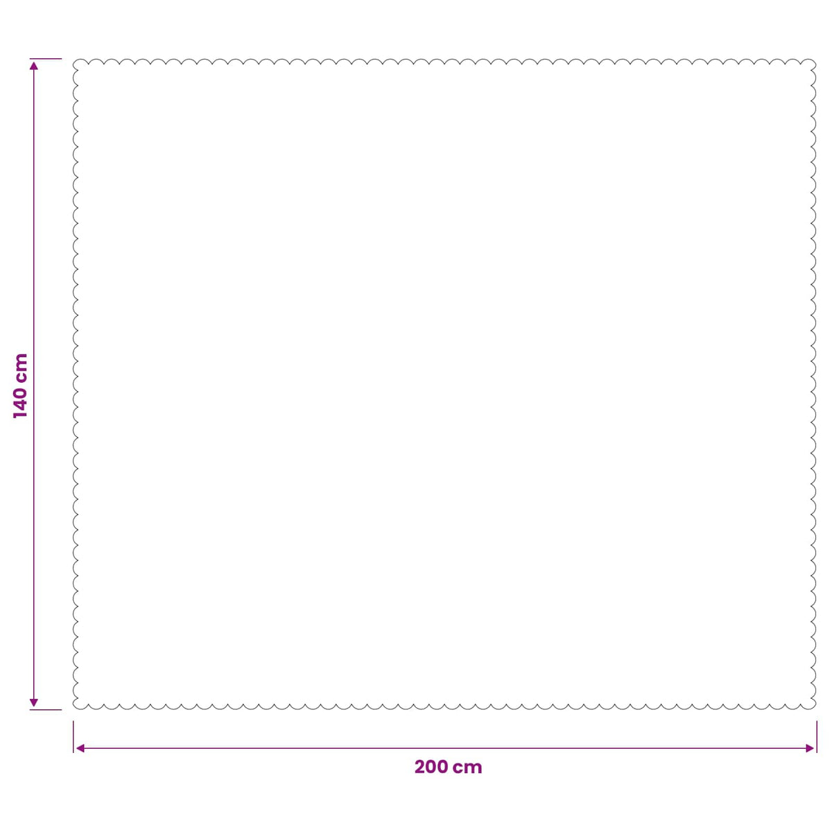 Table Cloth Rectangular Dark Grey 140 x 200 cm