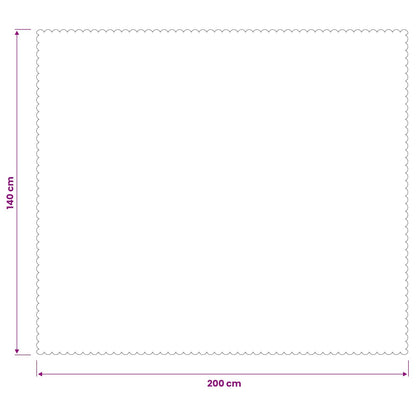 Table Cloth Rectangular Dark Grey 140 x 200 cm