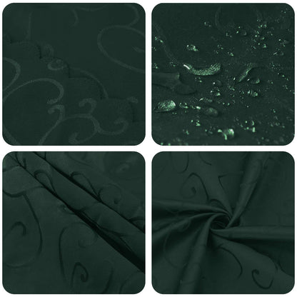 Table Cloth Rectangular Dark Green 140 x 220 cm