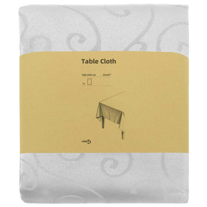Table Cloth Rectangular White 140 x 220 cm
