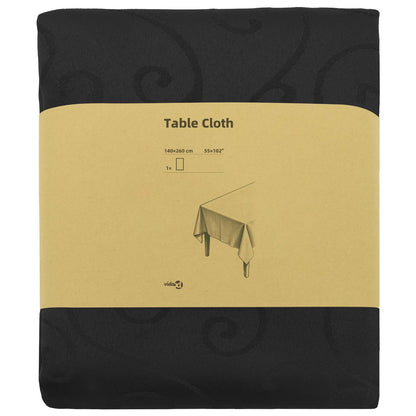 Table Cloth Rectangular Dark Grey 140 x 260 cm