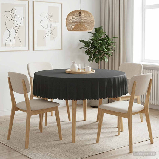 Table Cloth Round Dark Grey Ø 180 cm