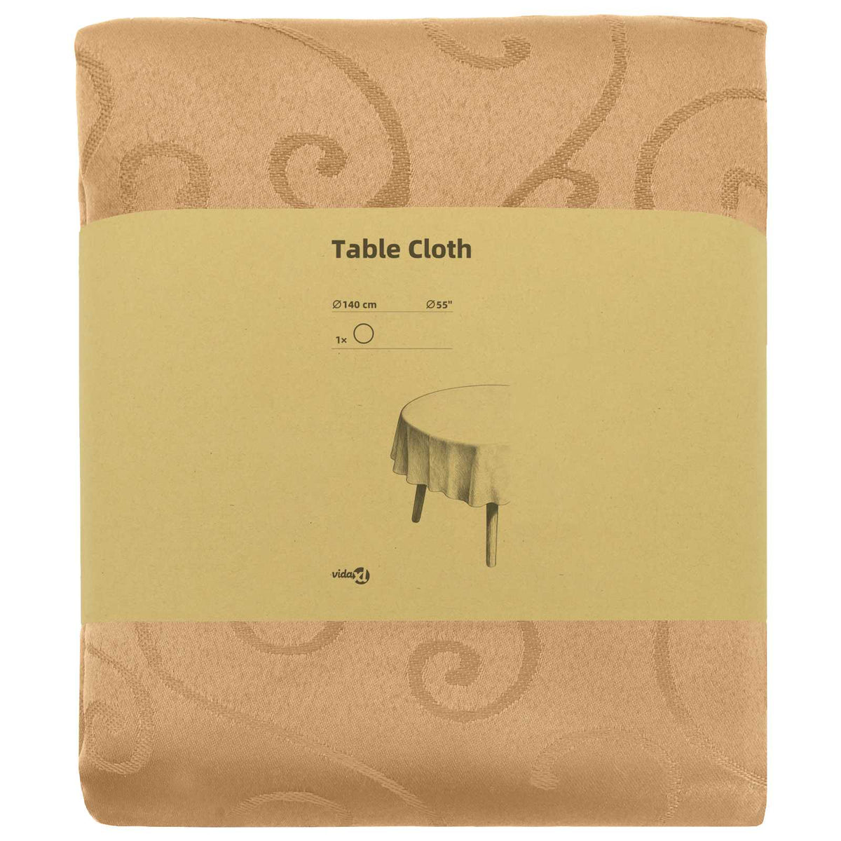 Table Cloth Round Beige Ø 140 cm