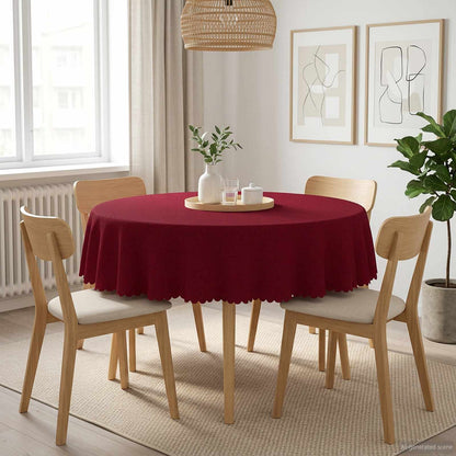 Table Cloth Round Wine Red Ø 140 cm