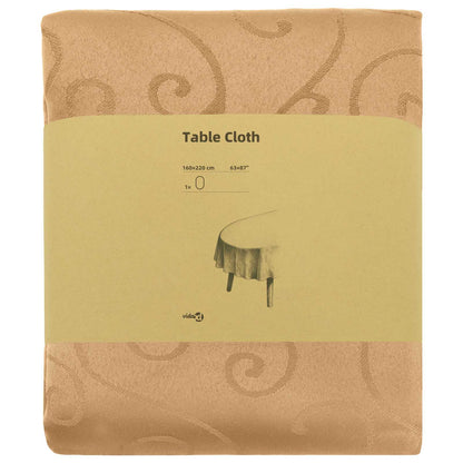 Table Cloth Oval Beige 160 x 220 cm