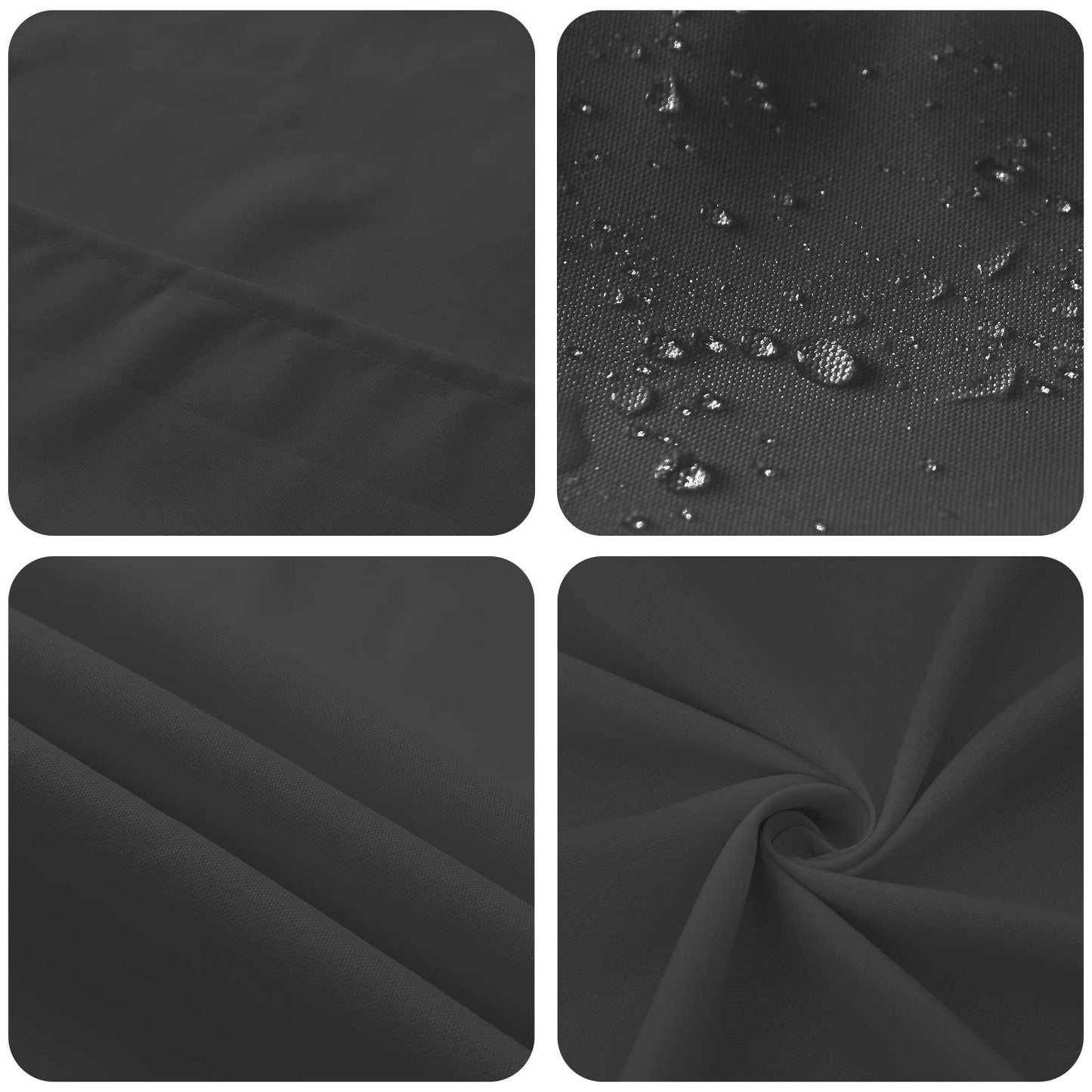 Table Cloth 5 pcs Square Dark Grey 90 x 90 cm Polyester