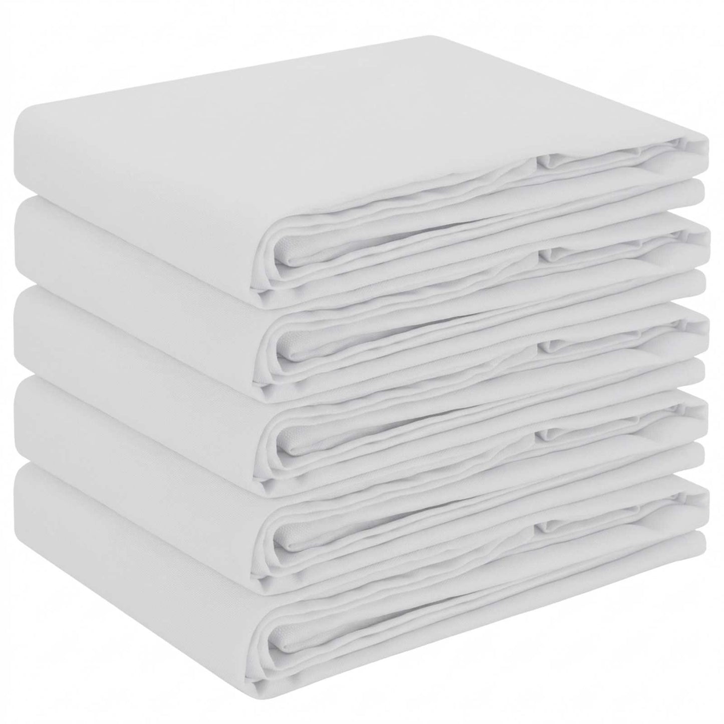Table Cloth 5 pcs Square White 90 x 90 cm Polyester
