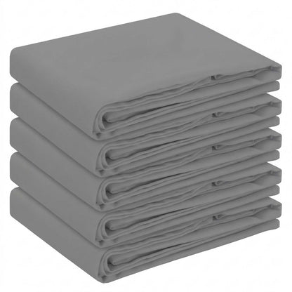 Table Cloth 5 pcs Square Light Grey 110 x 110 cm Polyester
