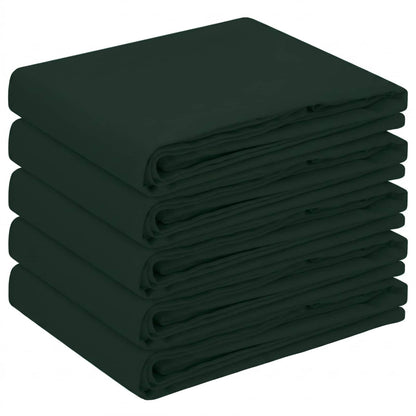 Table Cloth 5 pcs Square Dark Green 110 x 110 cm Polyester