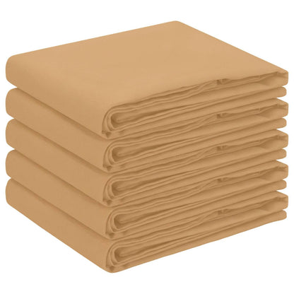 Table Cloth 5 pcs Square Beige 110 x 110 cm Polyester