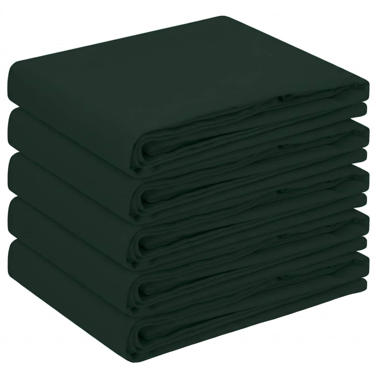 Table Cloth 5 pcs Rectangular Dark Green 110 x 140 cm Polyester