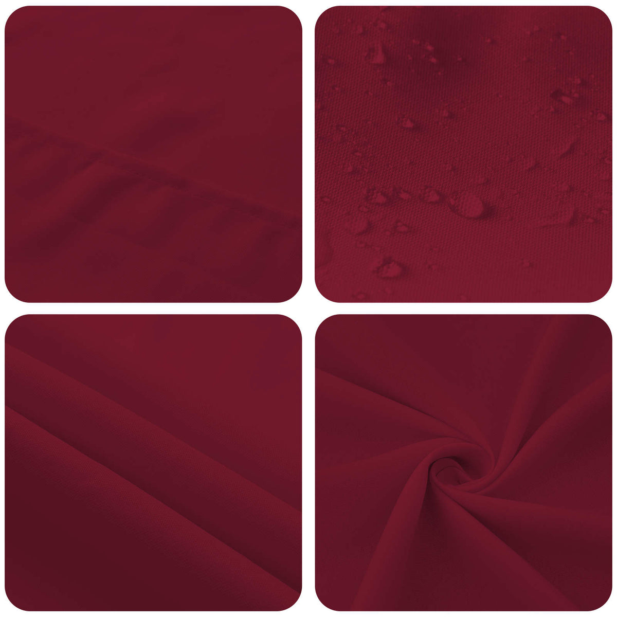 Table Cloth 5 pcs Rectangular Wine Red 110 x 160 cm Polyester