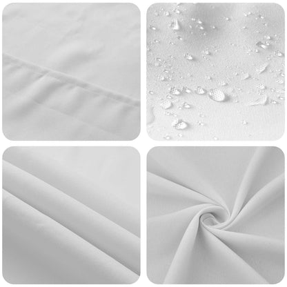 Table Cloth 5 pcs Rectangular White 110 x 180 cm Polyester