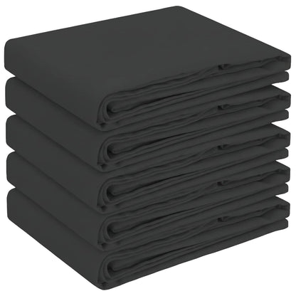 Table Cloth 5 pcs Rectangular Dark Grey 140 x 140 cm Polyester