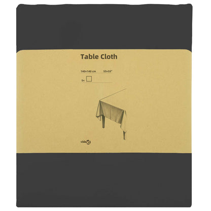 Table Cloth 5 pcs Rectangular Dark Grey 140 x 140 cm Polyester