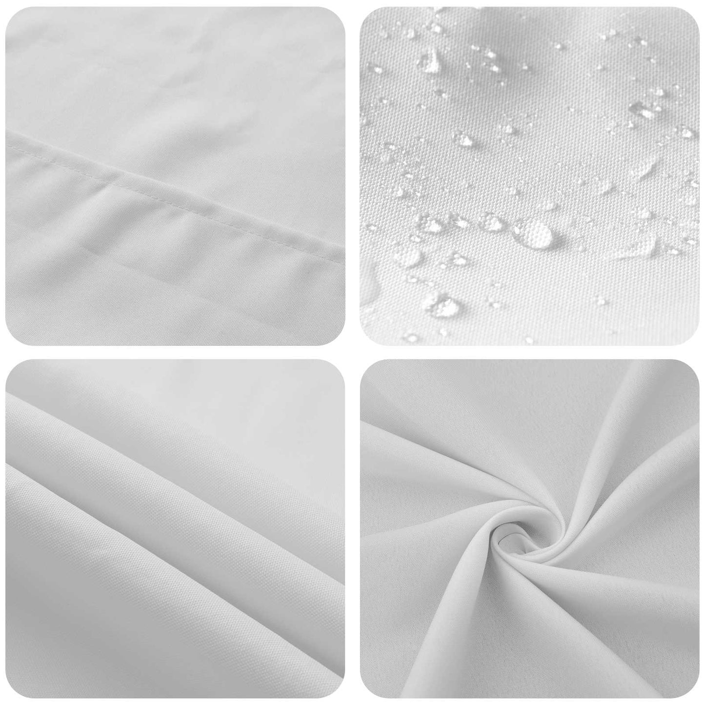 Table Cloth 5 pcs Rectangular White 140 x 140 cm Polyester