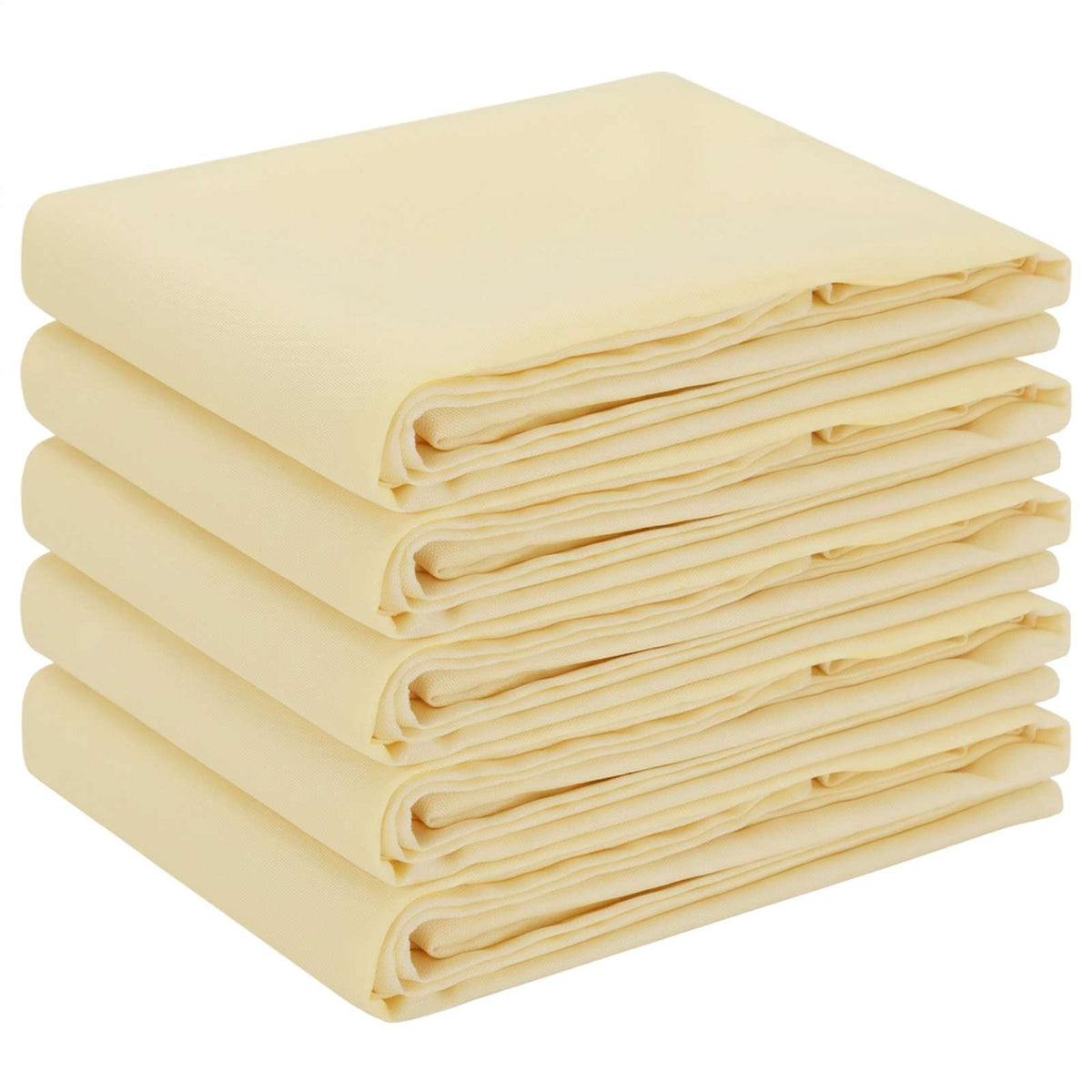 Table Cloth 5 pcs Cream White 140 x 180 cm Polyester